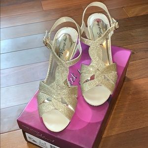 Glamorous Gold Sparkly Heels